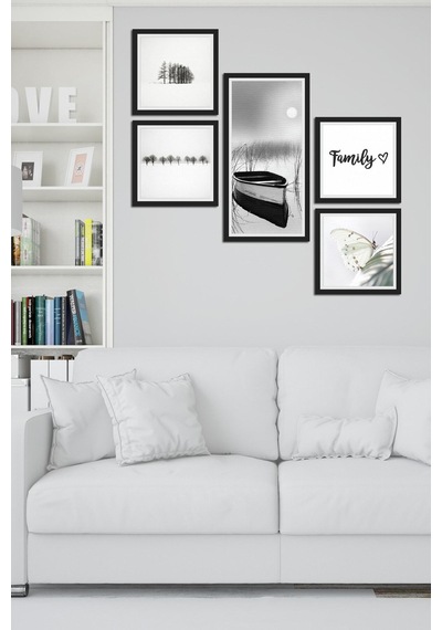 Collage Style 5 Parçalı Mdf Tablo Atf283 Çok Renkli - 713607594 Çok Renkli