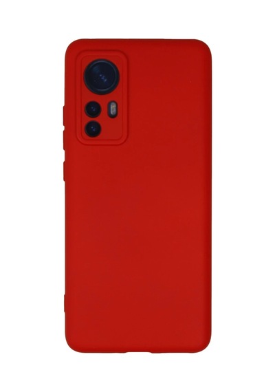 Xiaomi Mi 12 Kılıf Nano İçi Kadife Silikon - Kırmızı -