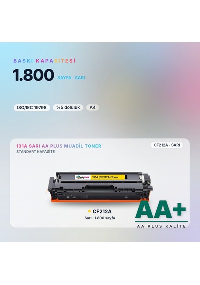 Hp 131a Cf212a Sarı Uyumlu Toner Aa Plus / Laserjet Pro 200 M251 / M276