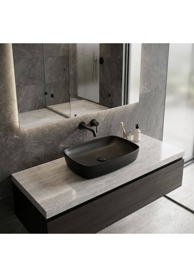 Serel Tezgah Üstü Siyah 44x60 Cm Lavabo - 1633dxl050h Diğer