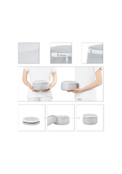 Ocean Home Textile 3'lü Gri Renk İç Çamaşırı Yıkama Filesi Set
