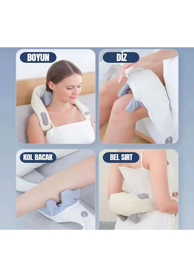 Şarjlı Masaj Cihazı Ovmalı Isıtmalı Boyun Omuz Cihazı Bacak Insan Eli Yoğurma Hissi Masaj Aleti Diğer