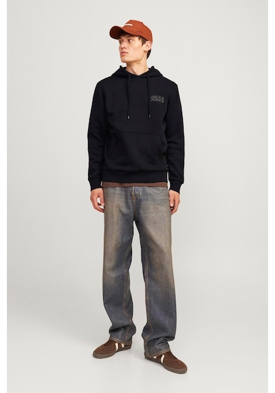 Jack & Jones Jjecorp Logo Sweat Hood Siyah Erkek Sweatshirt 000000000102016884 Siyah