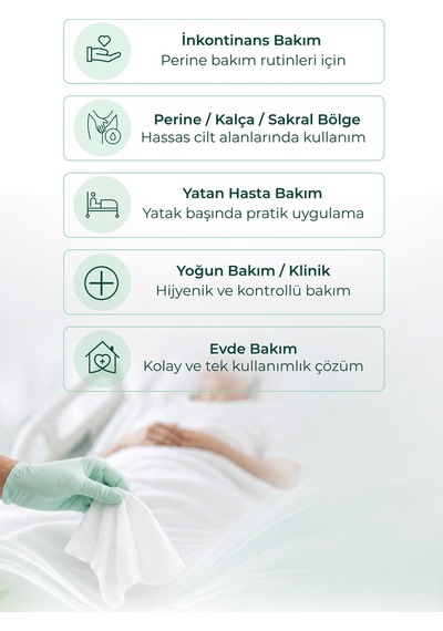 Mediseptik Antibakteriyel Perine Bölgesi Temizleme Havlusu 50 Li X 12 Adet