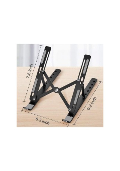 Bakgelal 7 Kademeli Ayarlı Katlanabilir Laptop Tablet Standı Siyah