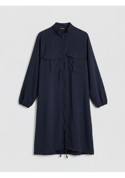 Lcw Modest Lacivert Dik Yaka Kadın Tunik