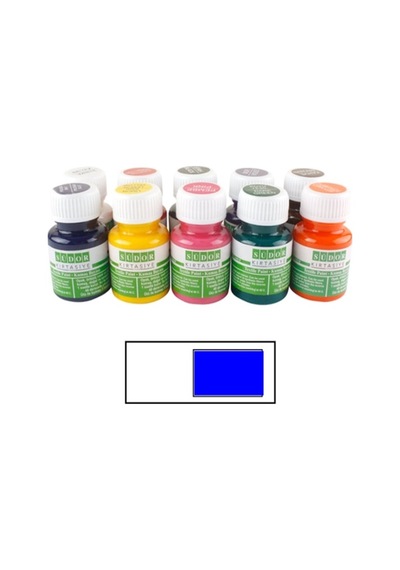 Südor Kumaş Boyası 25ml Mavi - 4 Adet Çok Renkli