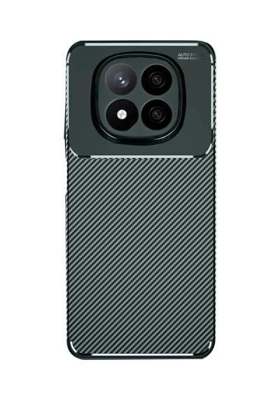 Xiaomi Redmi Note 14 Pro 5g Kılıf Auto Focus Karbon Kapak - Koyu Yeşil 0.2M-Çok Renkli
