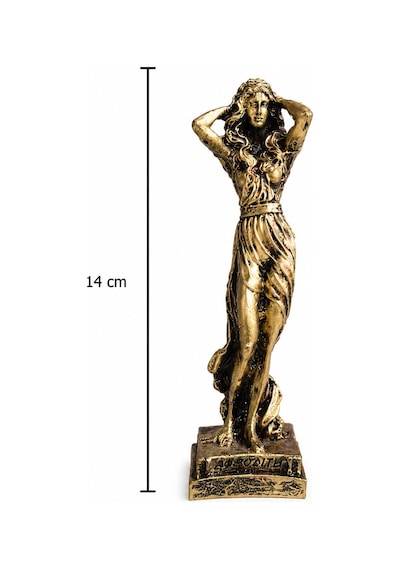 Afrodit Dekoratif Biblo 14 Cm Antik Yunan Tanrıçası Heykeli Bronz Görünümlü
