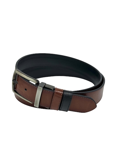 Süzer Deri 4 Cm. Çift Taraflı Spor Model Suni Deri Unisex Kot Kemer Kahverengi/siyah Kahverengi