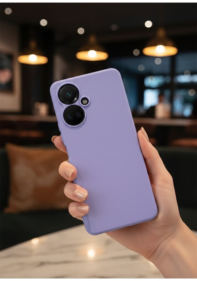 Tecno Spark 9 Pro Uyumlu İçi Kadife Kamera Korumalı Renkli Silikon Kılıf