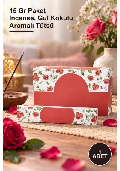 1 Adet Rose Masala Tütsü 15 Gr Paket Incense, Gül Kokulu Aromalı Tütsü