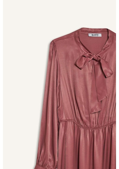 Defacto Regular Fit Fiyonk Yaka Saten Uzun Kollu Midi Elbise F0819AX25SP Bordo Defacto Regular Fit Fiyonk Yaka Saten Uzun Kollu Midi Elbise F0819AX25SP Bordo