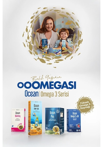Orzax Ocean Plus 1200 Mg Omega 3 Balık Yağı 50 Kapsül