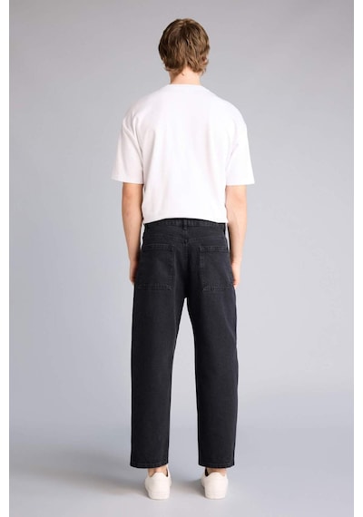 Defacto Tapered Wıde Leg Fıt Pantolon Siyah