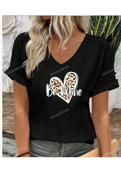 Tarzsokak Leopar Desenli Be Mine Siyah