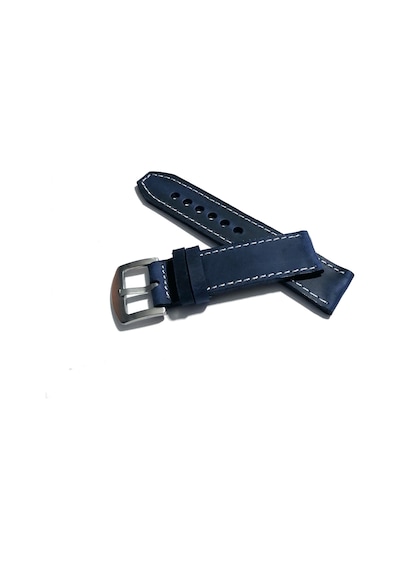 Fado& Fosil & Her Saate Uyumlu Greyzı Deri Saat Kordonu Koyu Lazivert 22 Mm 385 Mavi