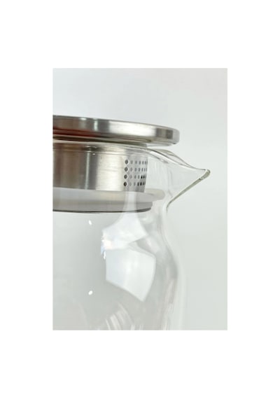 Özel Üretim 1500 Ml Borosilikat Cam Su Sürahisi Metal Kapaklı Ve Isıya Dayanıklı Çay Meyve Suyu