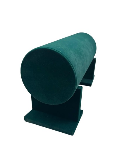 Yerli Üretim Küçük Boy Süet Kumaş Yeşil Renk 30 Cm Ayaklı Taç Standı Çok Renkli