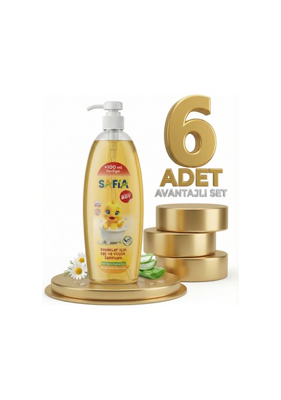 Safia Bebek İçin Saç Ve Vücut Şampuanı 6x750 Ml