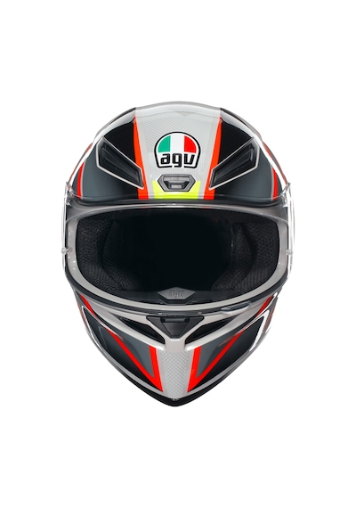 Agv Kask K1 S Blıpper Grey Red Kask Renkli