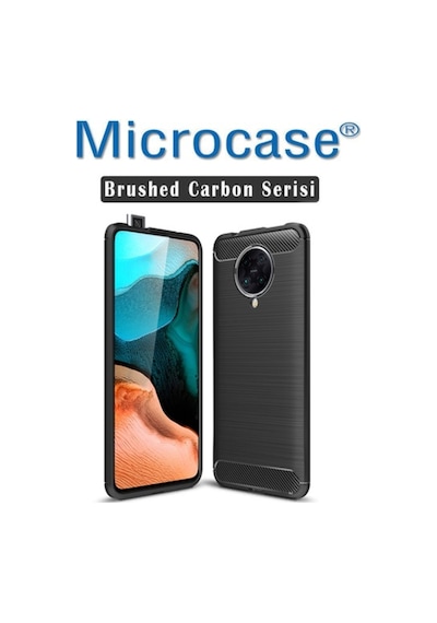 Xiaomi Redmi K30 Pro Brushed Carbon Fiber Silikon Kilif - Siyah 439359434
