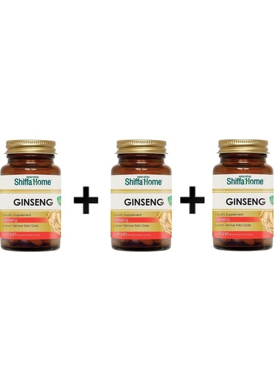 3 Adet Shiffa Home Aksu Vital Kırmızı Ginseng 60 Kapsül 850 MG