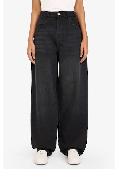 Defacto Baggy Fit Yüksek Bel Uzun Jean Pantolon G8021ax26spnm40 Siyah-nm40