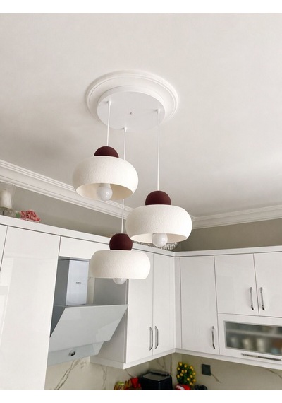 Lora Bohem Modern Salon Avizesi - Nestvibe Beyaz