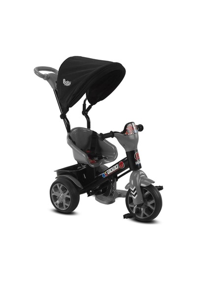Babyhope Bobo Speed Tenteli Itmeli 3 Teker Bisklet Gri