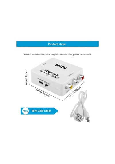 5245 Hdmı To Av Rca Tos Çevirici Dönüştürücü Adaptör