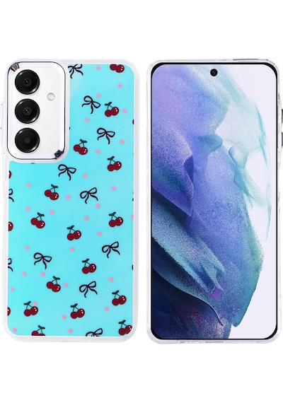 Samsung Uyumlu Galaxy A55 Kılıf Airbag Tasarımlı Zore Hadra Kapak Kiraz