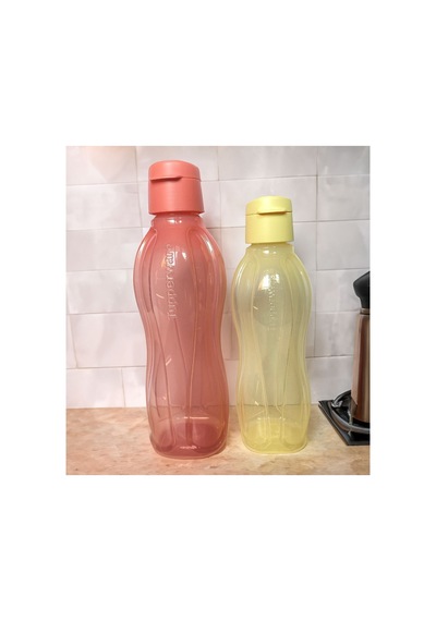 Eco Şişe 750 Ml Pembe Ve 500 Ml Süt Mısır 2li Set Suluk Pembe Ve Süt Mısır