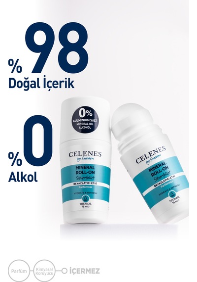Alüminyum - Parfüm Içermeyen Beyazlatıcı Etkili Thermal Roll On Ve Deodorant - Silverfallet 75 ML