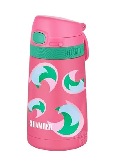 Fiftyfifty Çocuk 350 Ml Pipetli Paslanmaz Çelik Termos Bpa İçermez 7 Renk Koyu Pembe