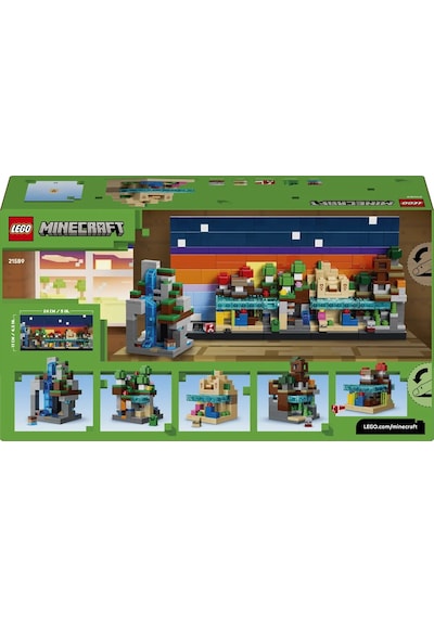 LEGO® Minecraft® Mini Biyomlar 21589 - 12 Yaş ve Üzeri Çocuklar için 5 Mikrofigür İçeren Dekoratif Oyuncak Yapım Seti (797 Parça)