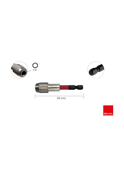 Ceta Form 1/4" Manyetik Bits Tutucu Darbeli 68 Mm Bt/01tm