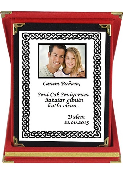 Babalar Gününe Özel Fotoğraflı Plaket