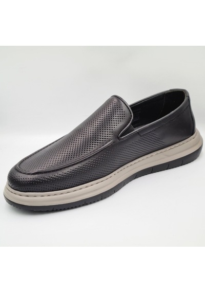 Greyder 64696 Siyah Hakiki Deri Erkek Casual Comfort Ayakkabı Siyah