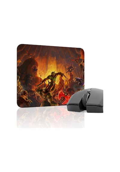 Doom Kaymaz Dikişli Kauçuk Oyuncu Mousepad V2 - 22x18 Gaming Mouse Pad Fare Altlığı