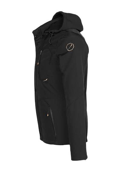 Delpino Su Ve Rüzgar Geçirmez Kürklü Softshell Erkek Mont-Siyah