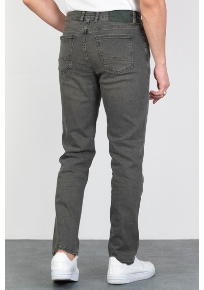 HLT Jeans Erkek Açık Haki Regular Fit Likralı Boru Paça Rahat Kesim Jean Kot Pantolon Hlthe001910