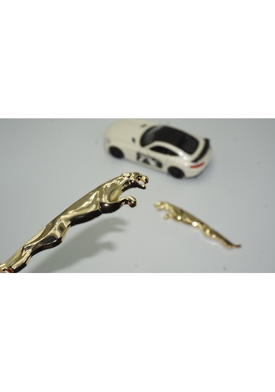 Dk Jaguar Çamurluk Yanı 3m 3d Gold Metal Logo Amblem
