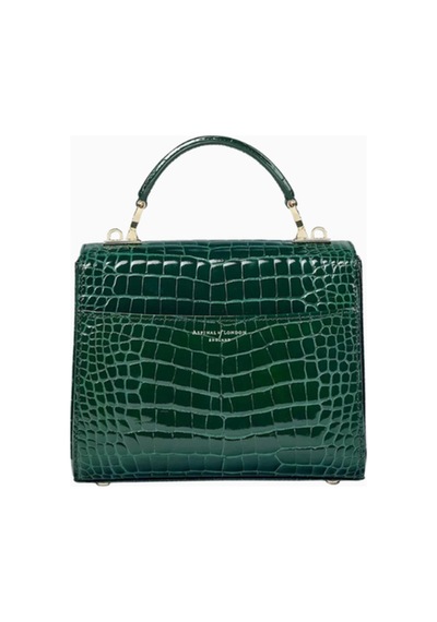 Aspinal Of London Midi Mayfair Yeşil Croc Deri Top Sap Çanta, Zamansız Şıklık Omuz Çantası