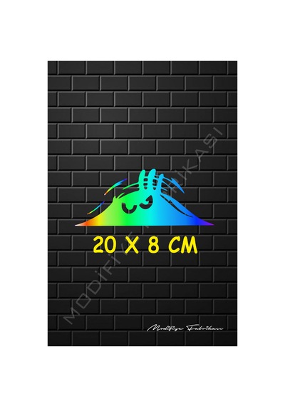 Bagajdan Bakan Adam Sticker Folyo - Hologram - 20 X 8 Cm