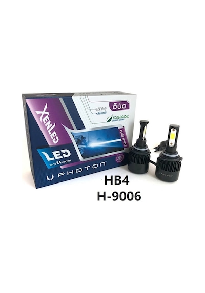 Megamarket06 Hb4 9006 Duo Led Xenon Şimşek Etkili Beyaz Zenon 9006 Hb4