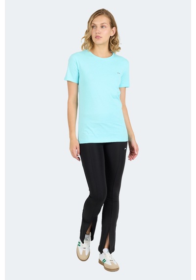 Slazenger Kornelı I Kadın Slim Fit Açık Yeşil Tişört Açık Yeşil