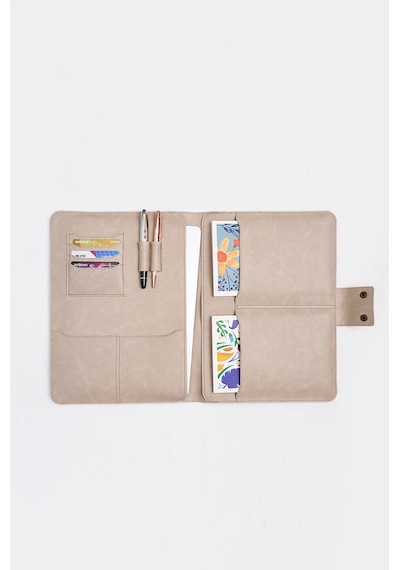 Necati Çanta Apple Uyumlu MacBook Air Pro 13-14 Inç Organizer Evrak & Laptop & Tablet Çantası - Bej Bej