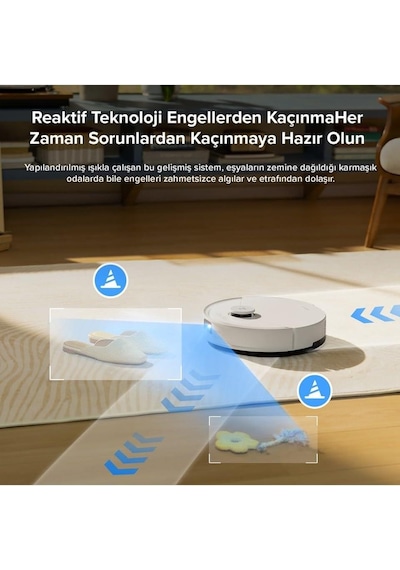 Roborock Q8 Max Pro Beyaz Akıllı Robot Süpürge (Teşhir)