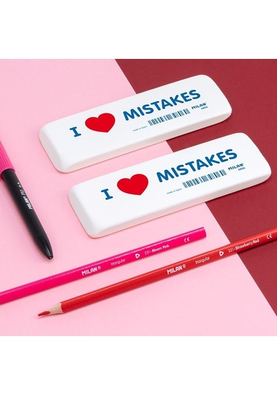Milan Cnm4806 Esnek Sentetik Silgi I Love Mıstakes - 6 Adet